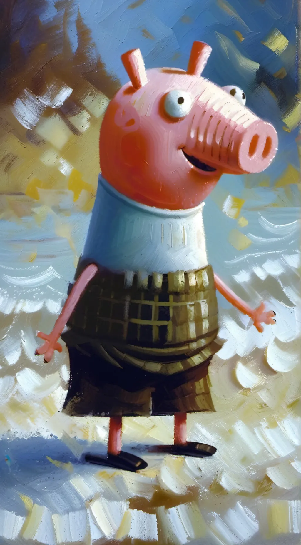 ai character: Peppa the menace background