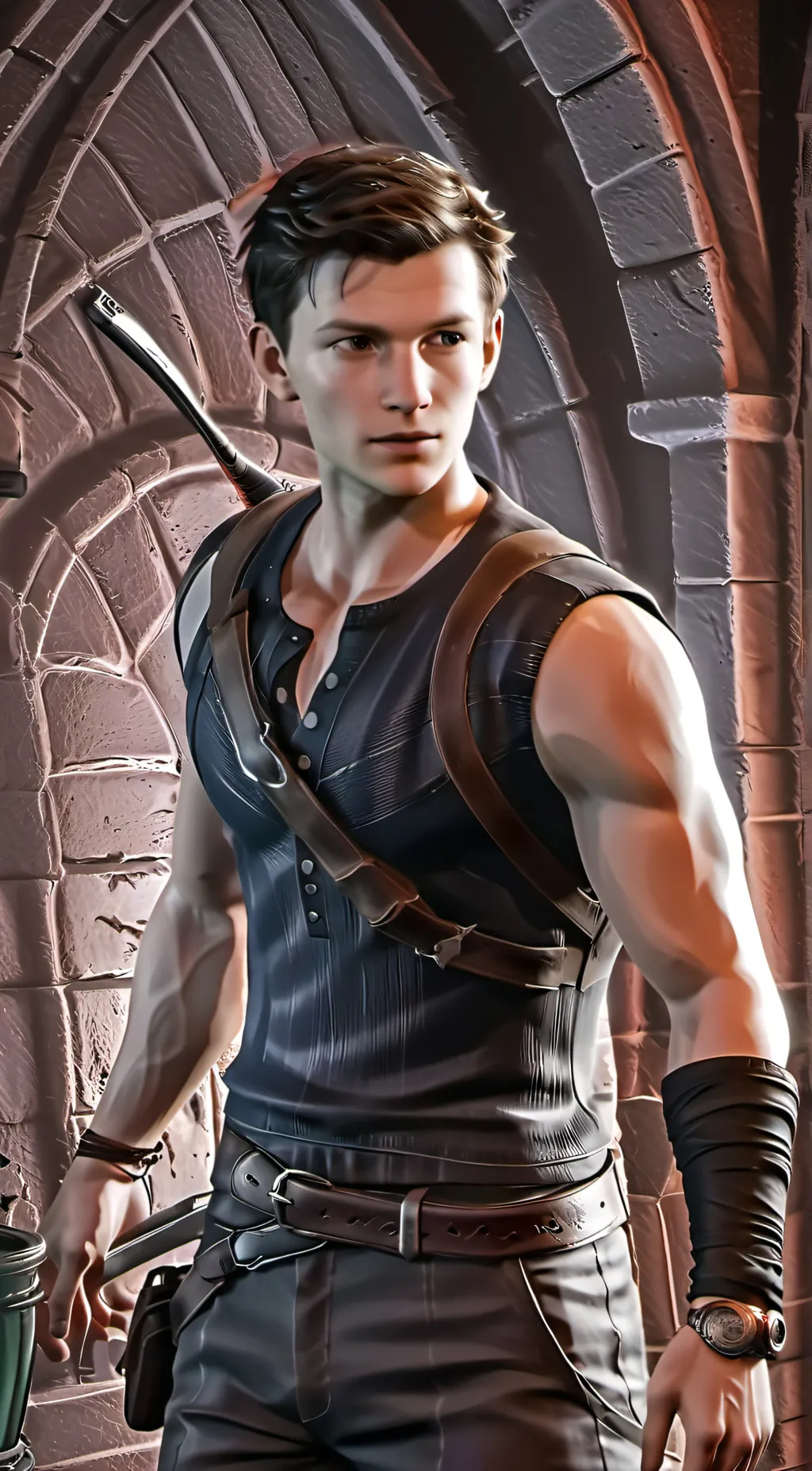 ai character: Nathan drake background