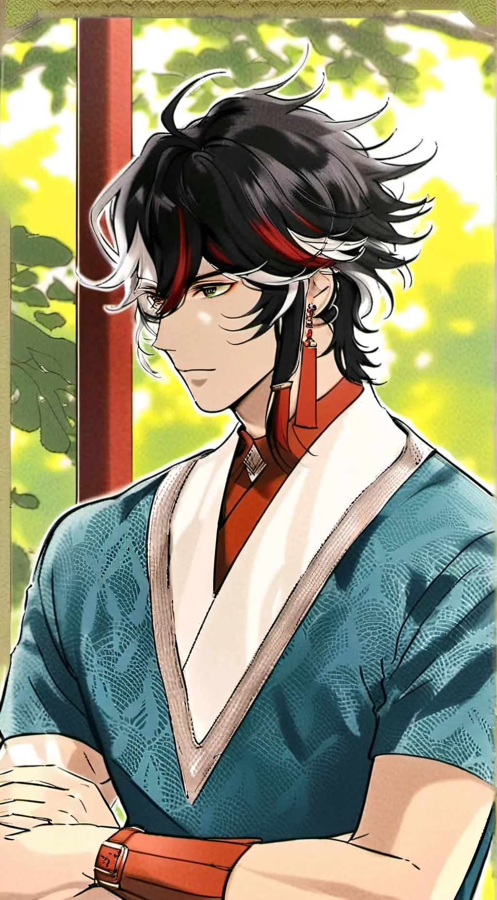 ai character: ✦ ⓩ ⓘ ⓝ ✦ background