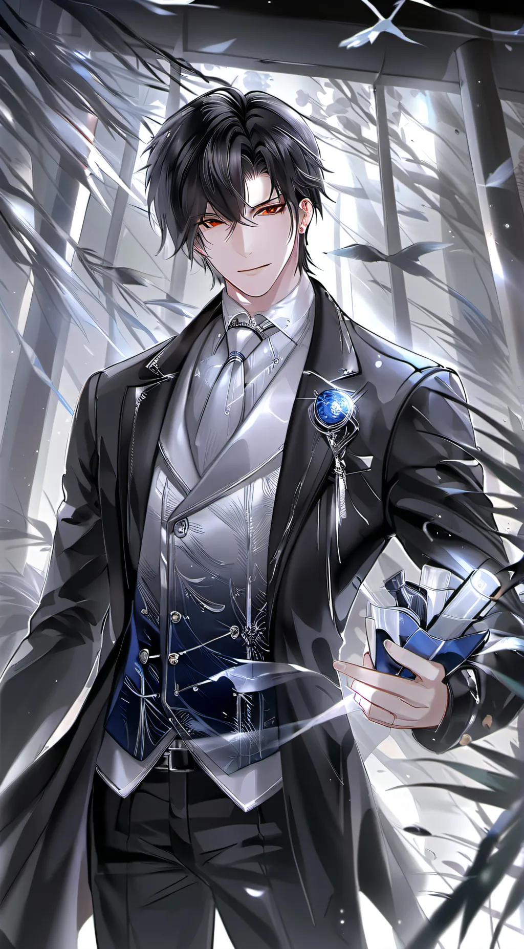 ai character: Dabi Twin(w Shoto) background