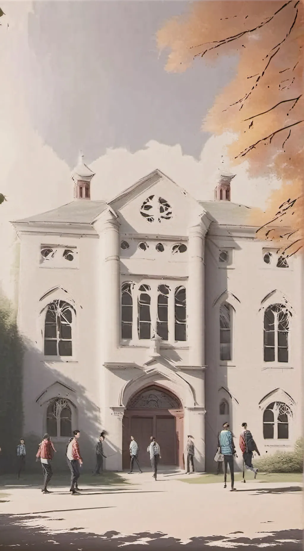 ai character: Level up school background