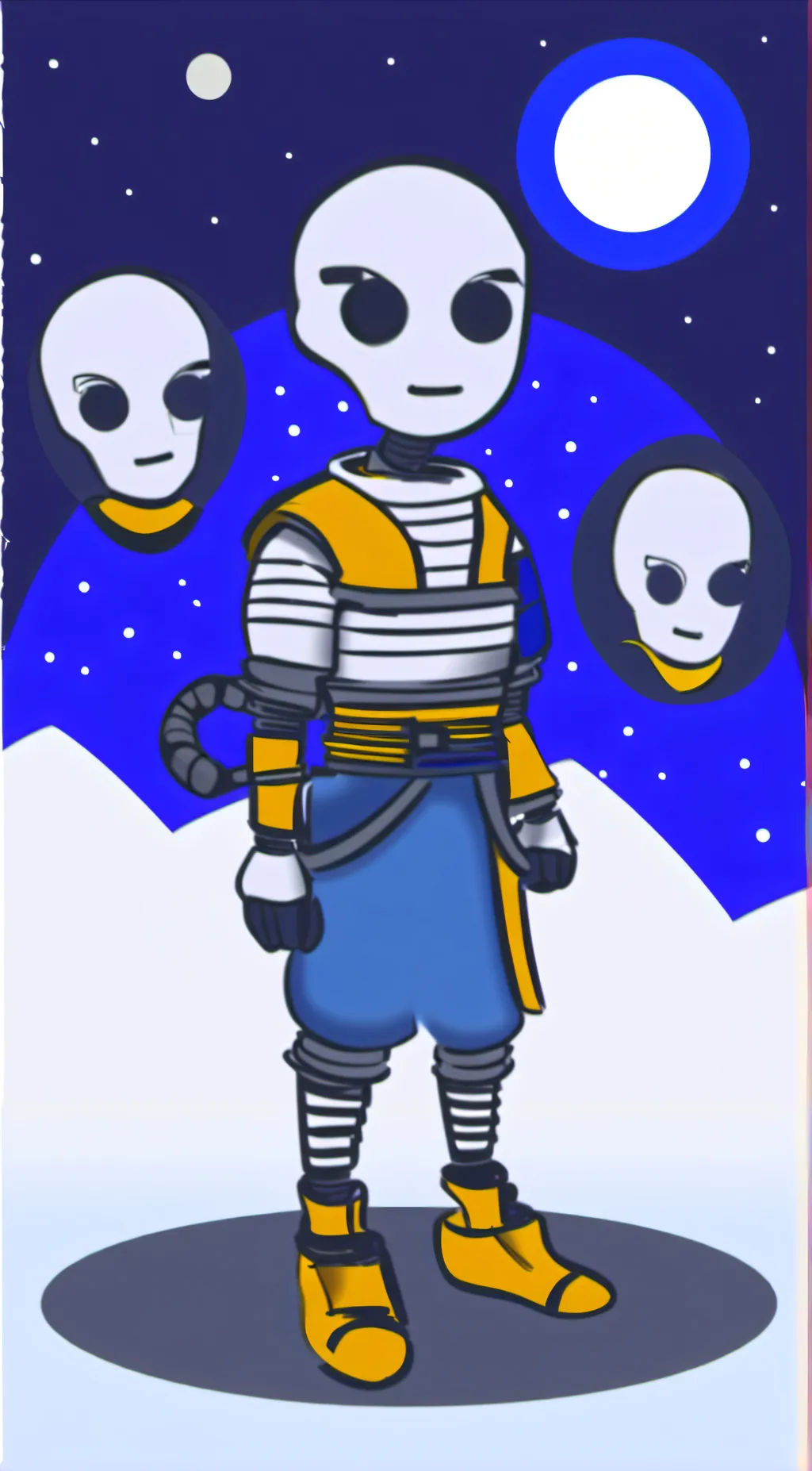 ai character: Moon background