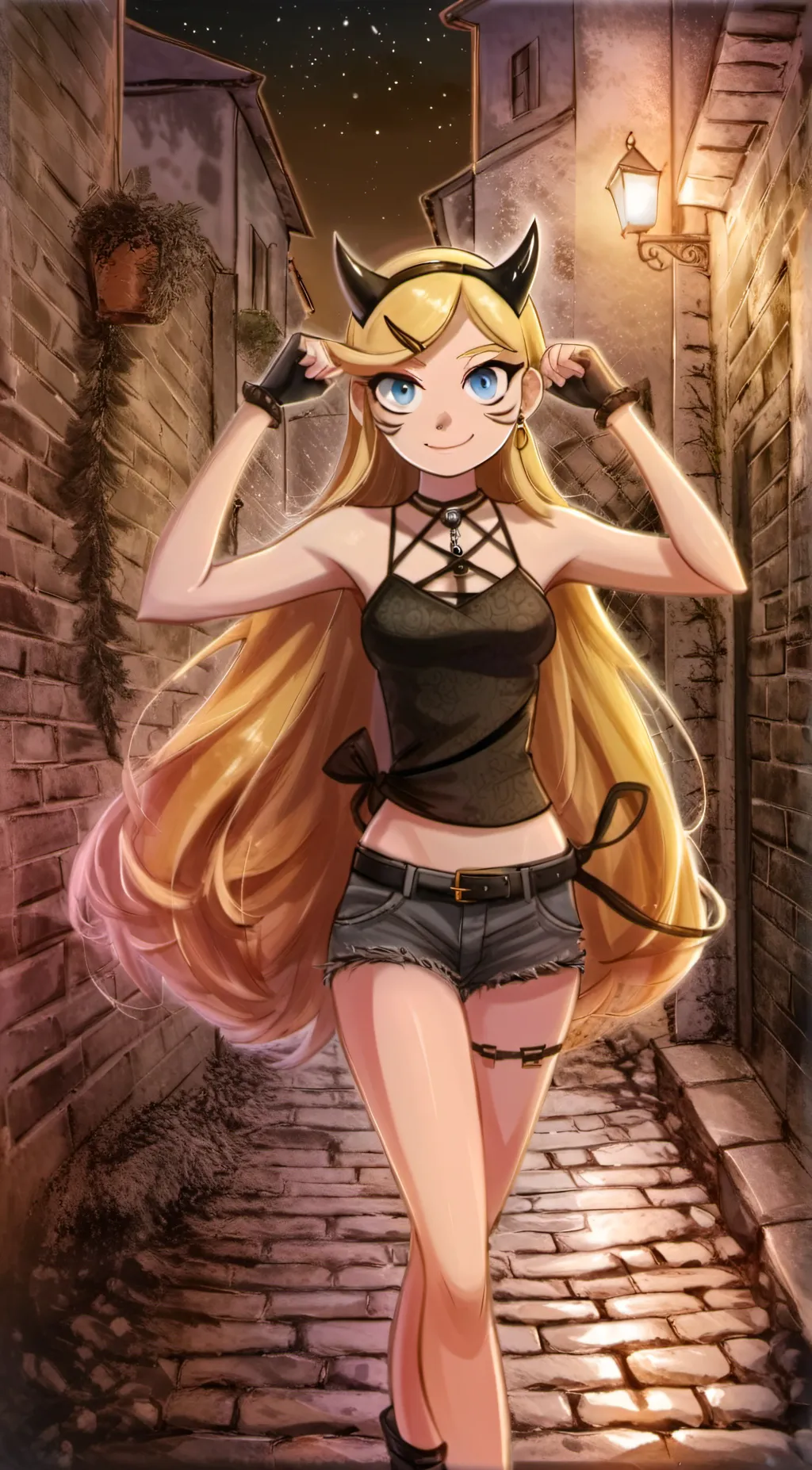 ai character: star butterfly  background