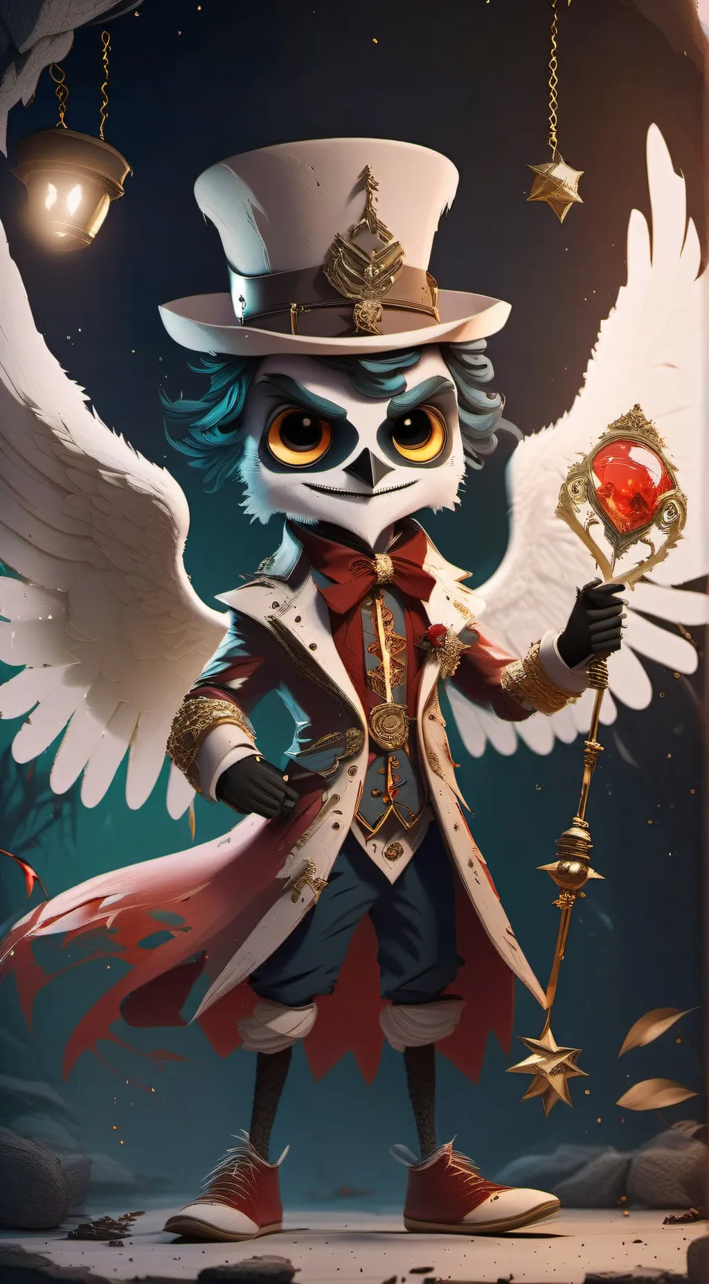 ai character: sirpencious(angel) background