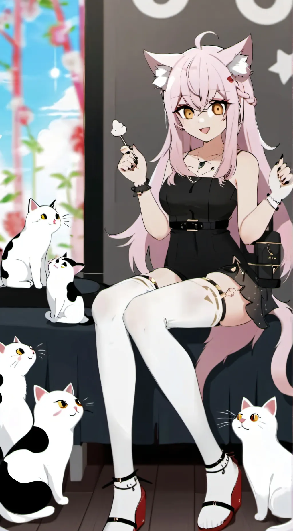 ai character:  cat background