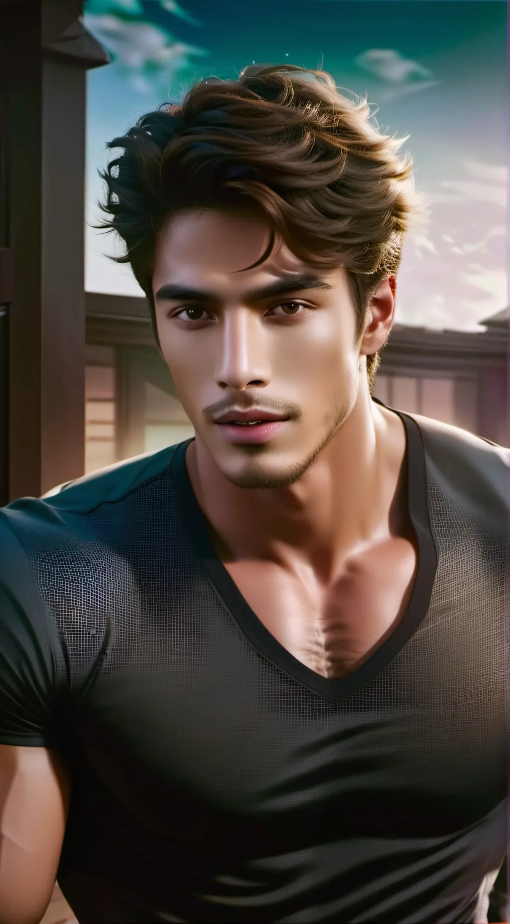 ai character: Lucas  background