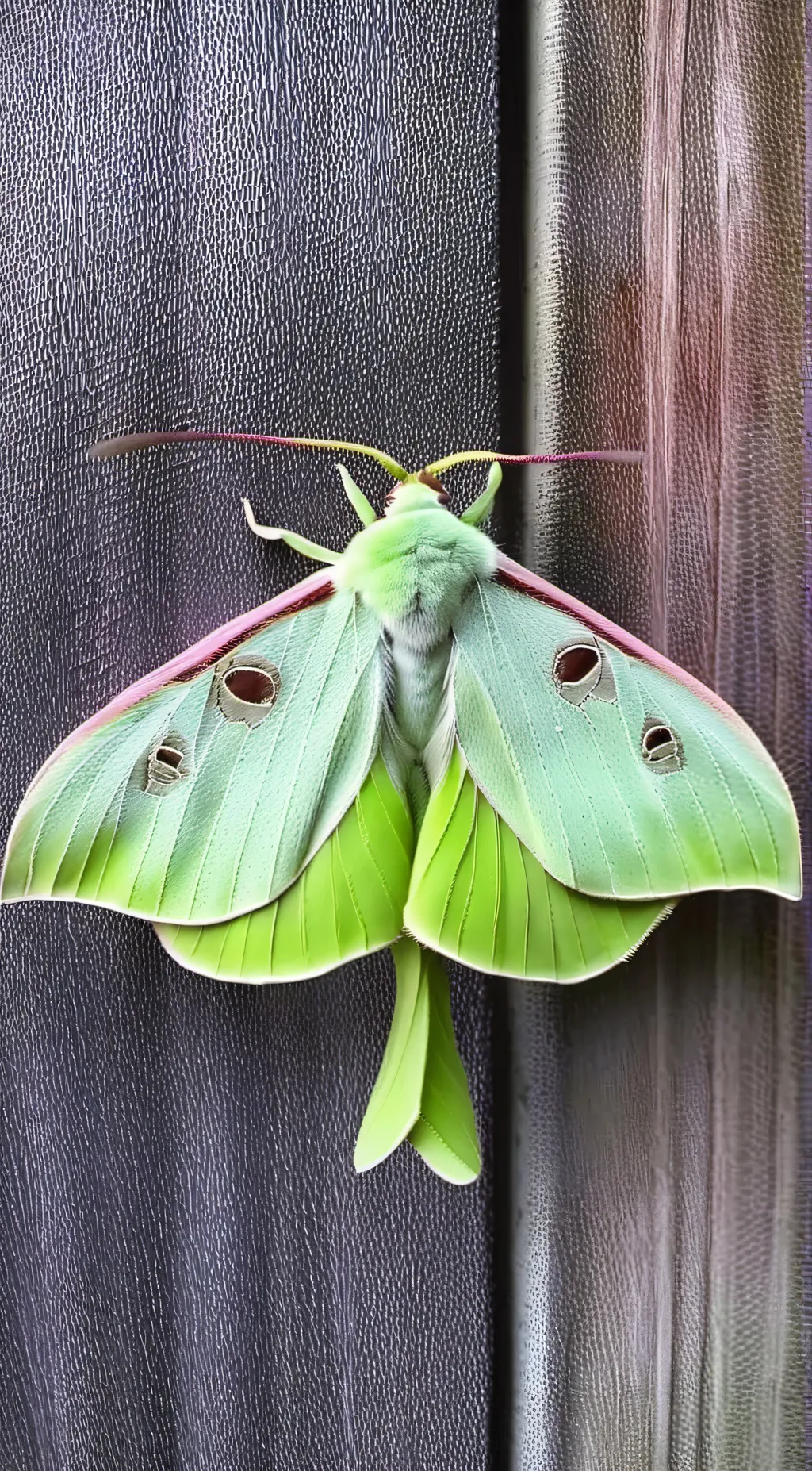 ai character: •Luna moth• background
