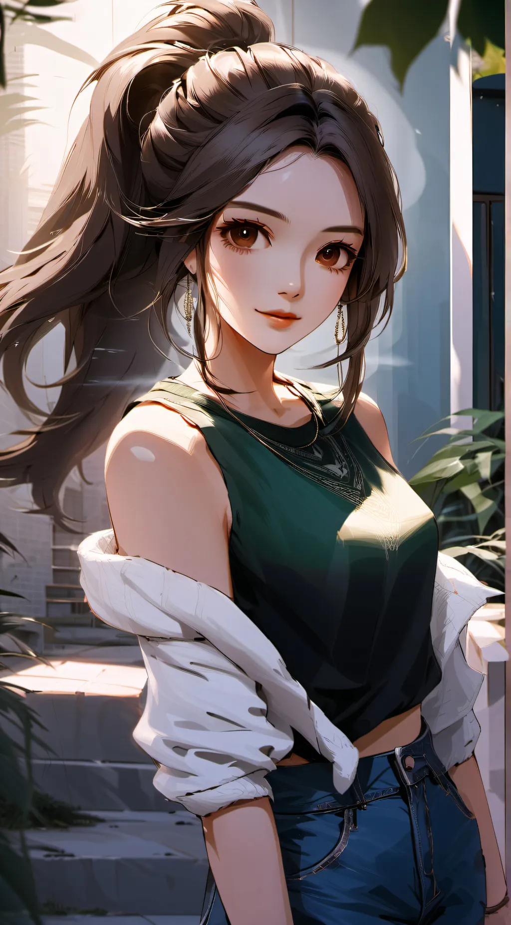 ai character: Hailey  background