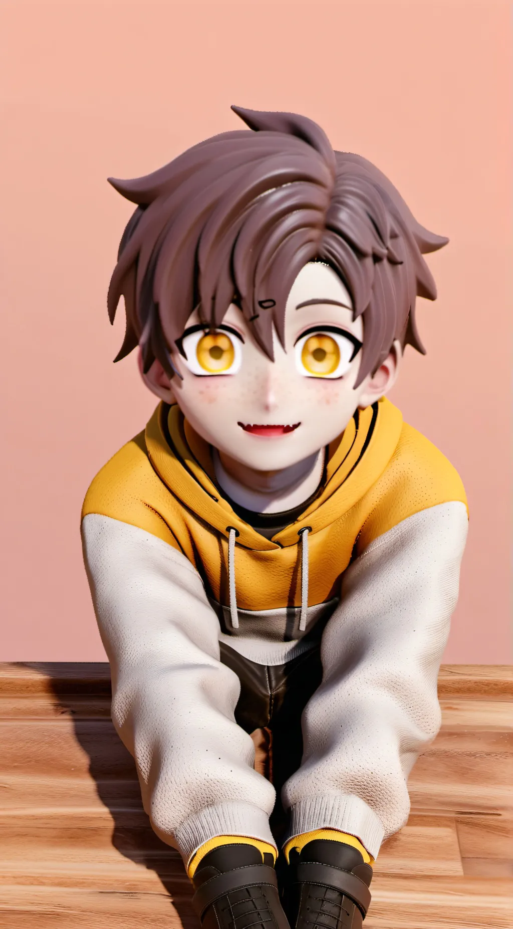 ai character: glitch background
