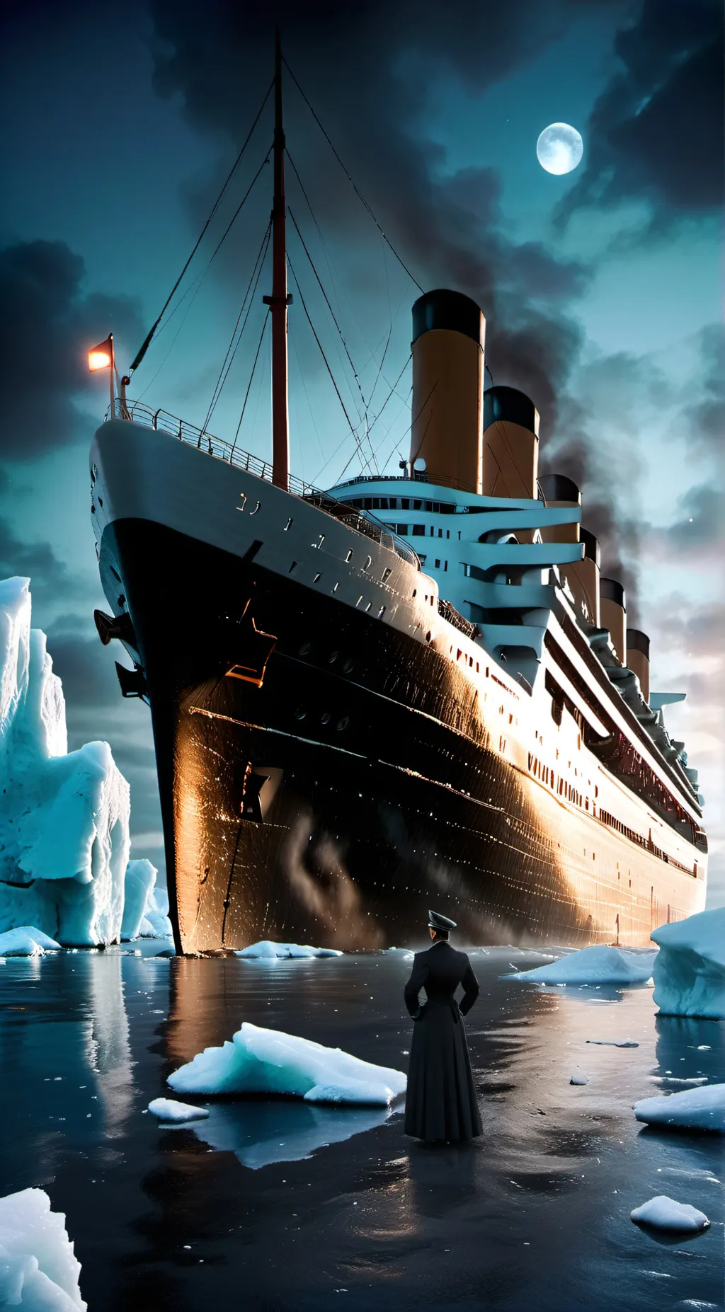 ai character: Titanic  background