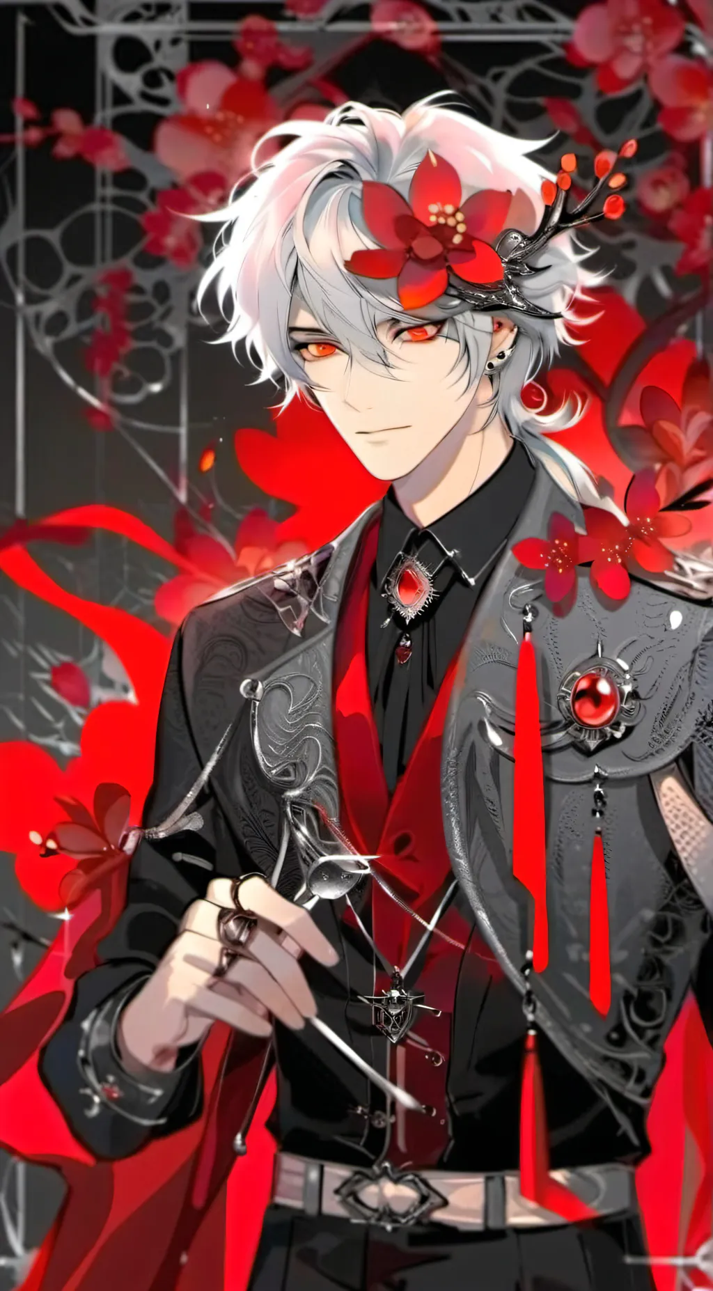 ai character: glitchy background
