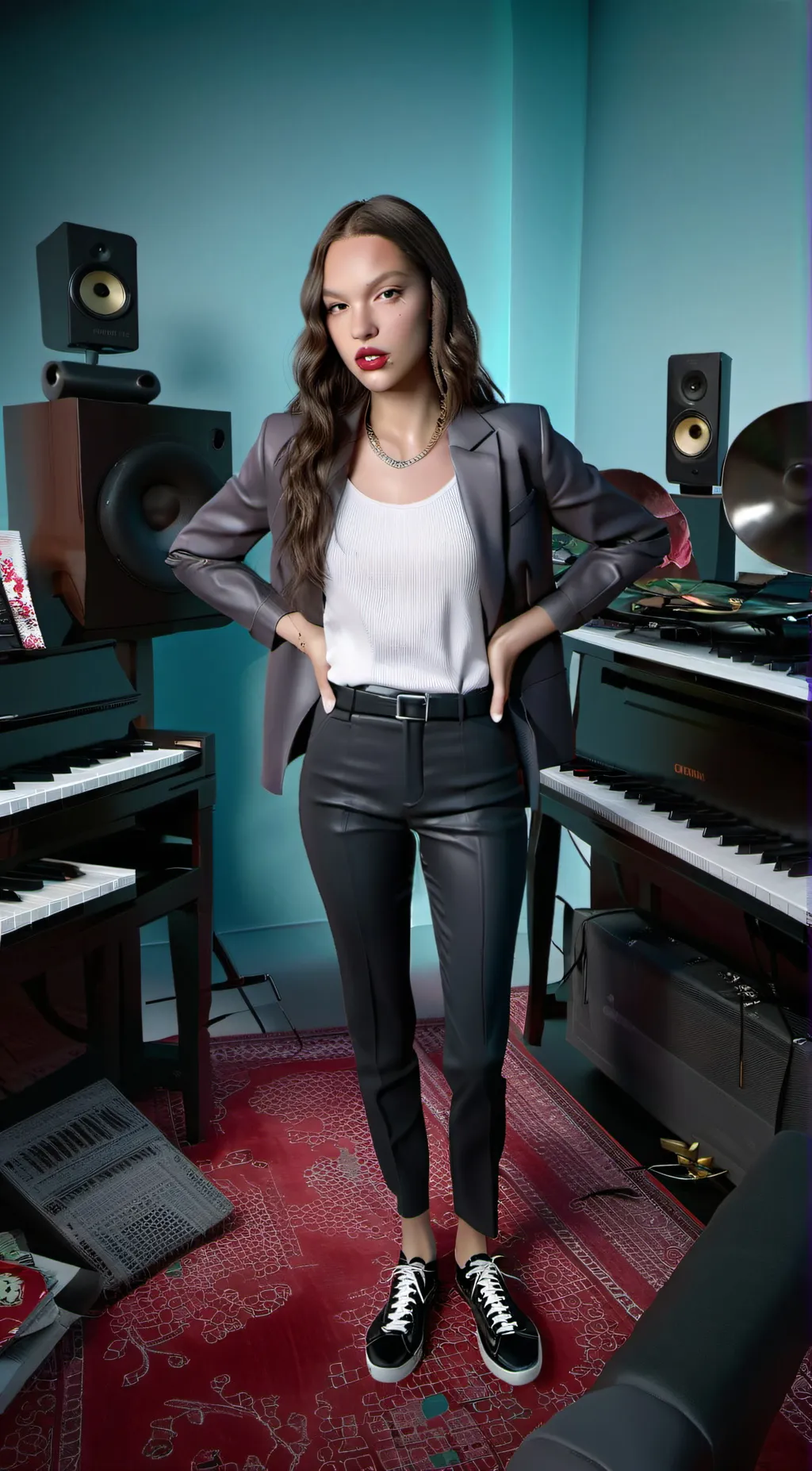 ai character: Olivia Rodrigo background
