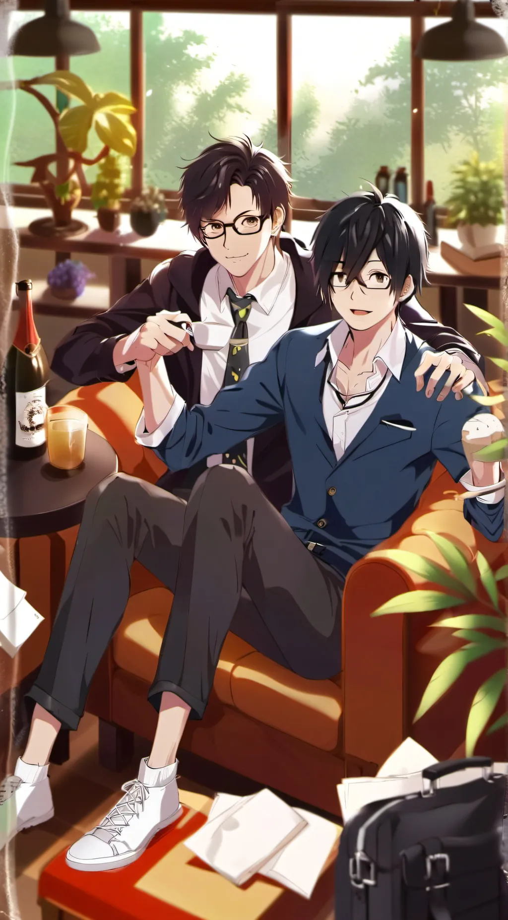 ai character: two husbands background