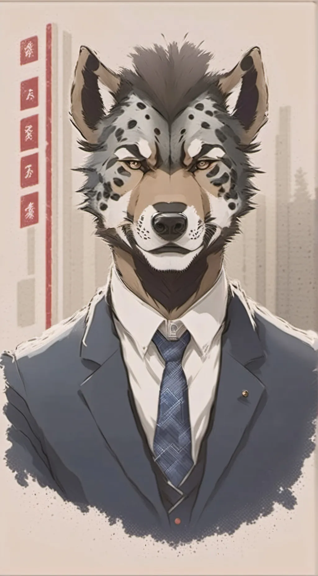 ai character: Jiro Haida  background
