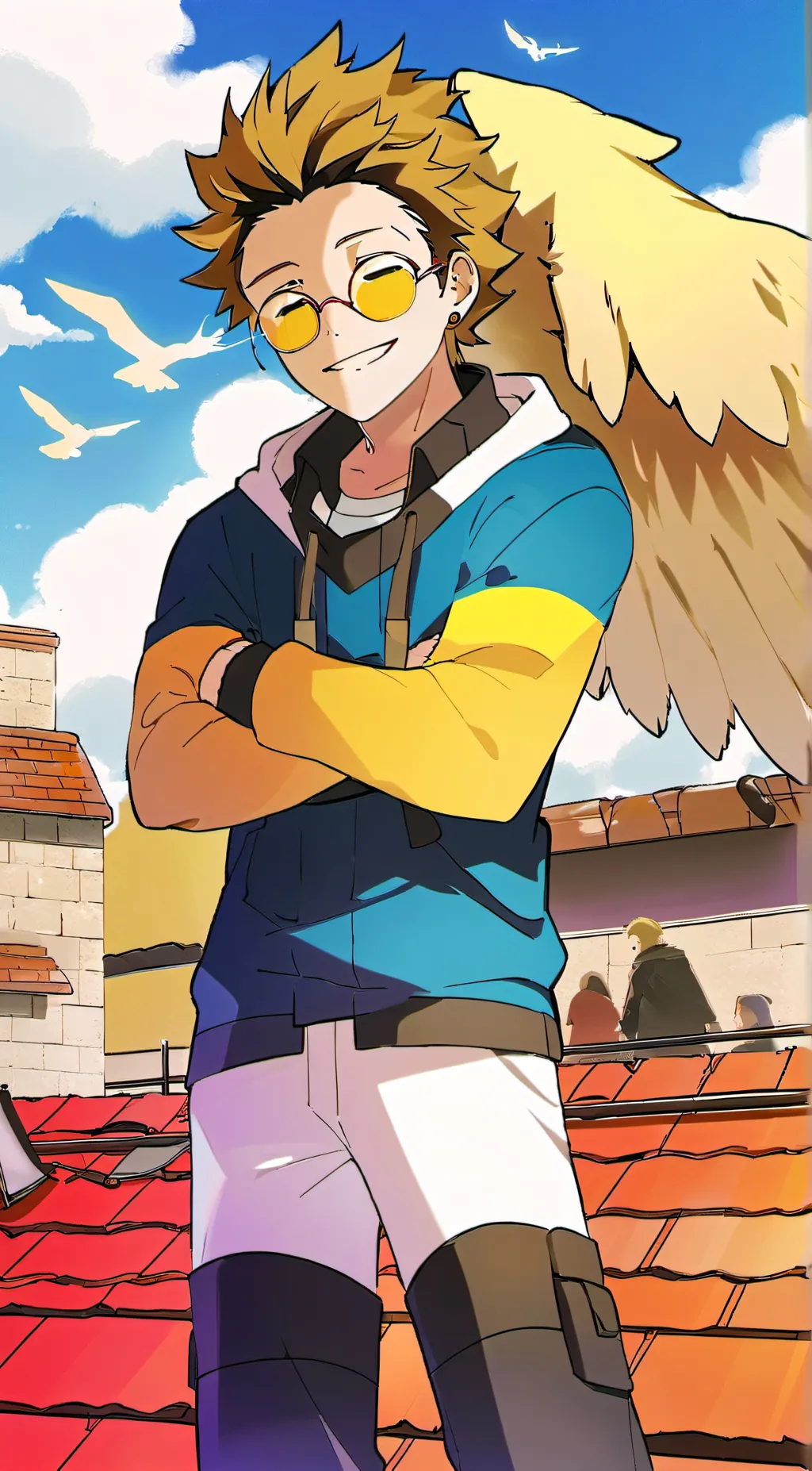 ai character: hawks mha background