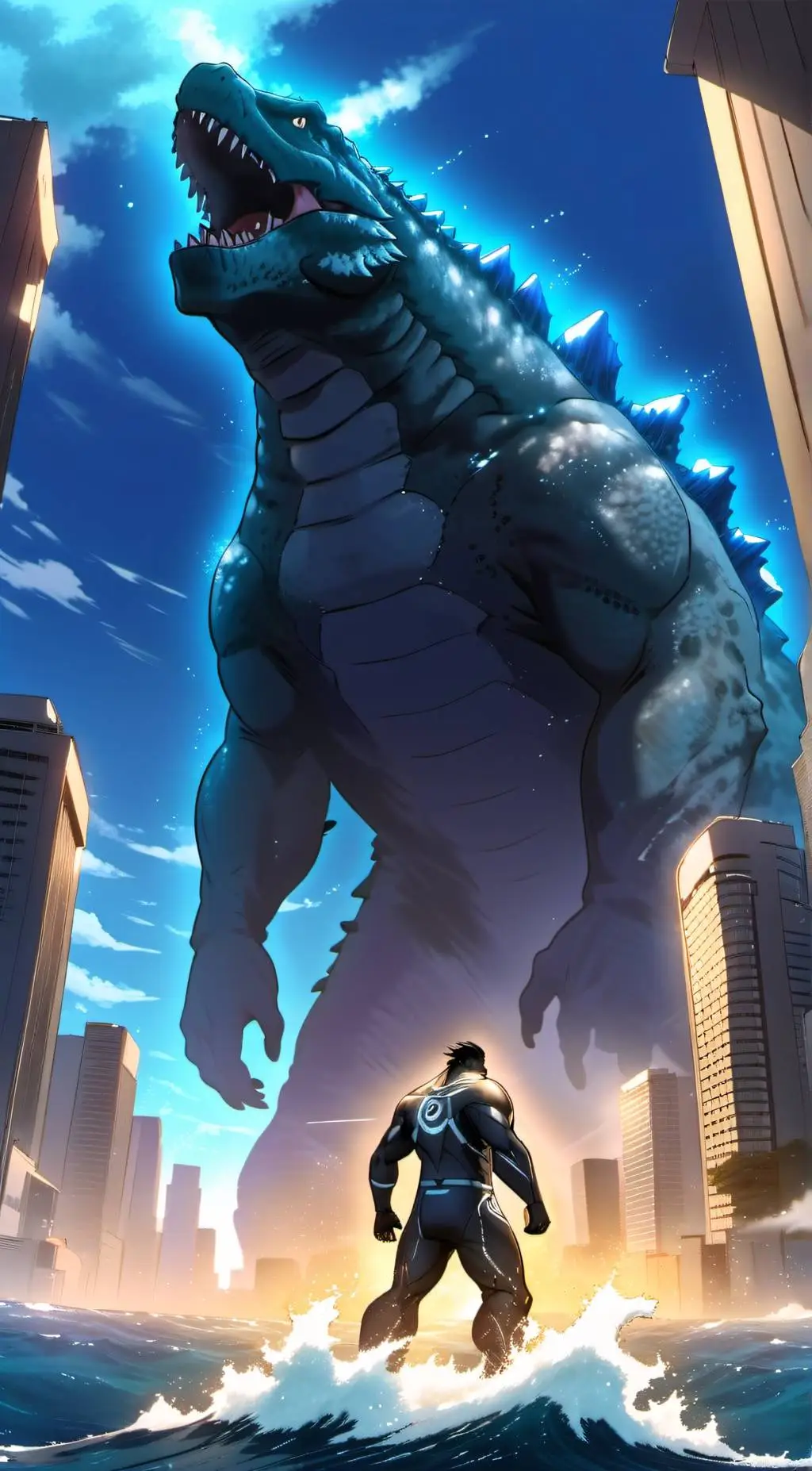 ai character: Legendary Godzilla background