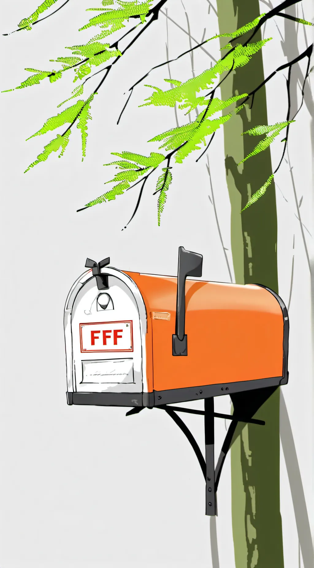 ai character: Mailbox background