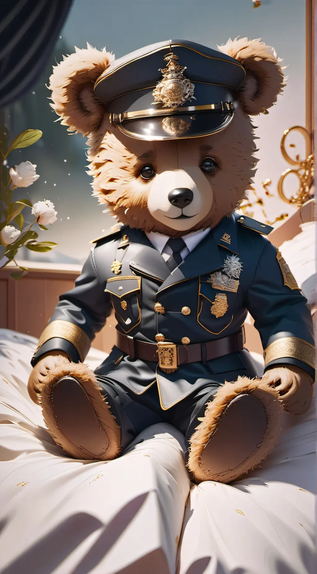 ai character: Teddy  background