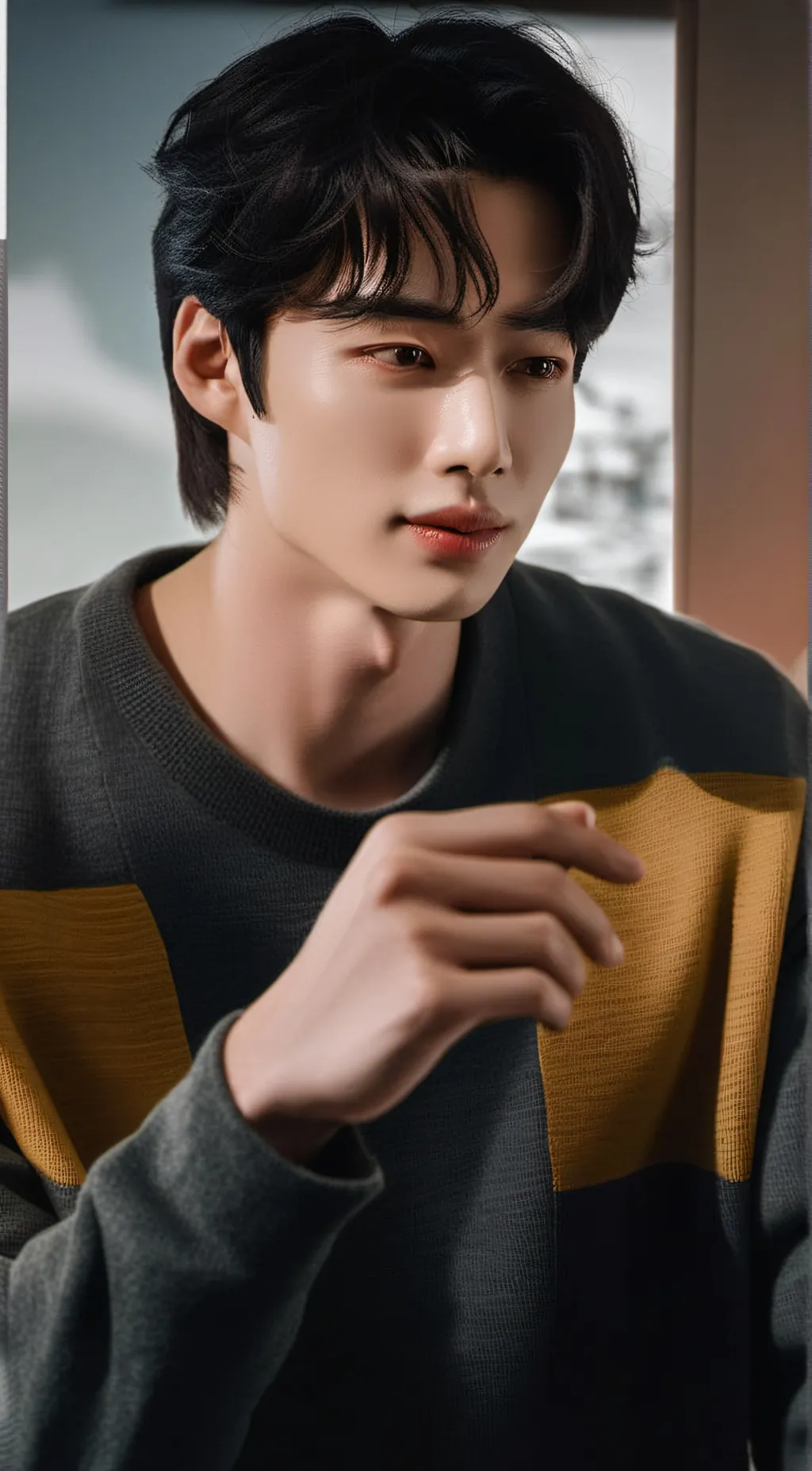 ai character: Minjae  background
