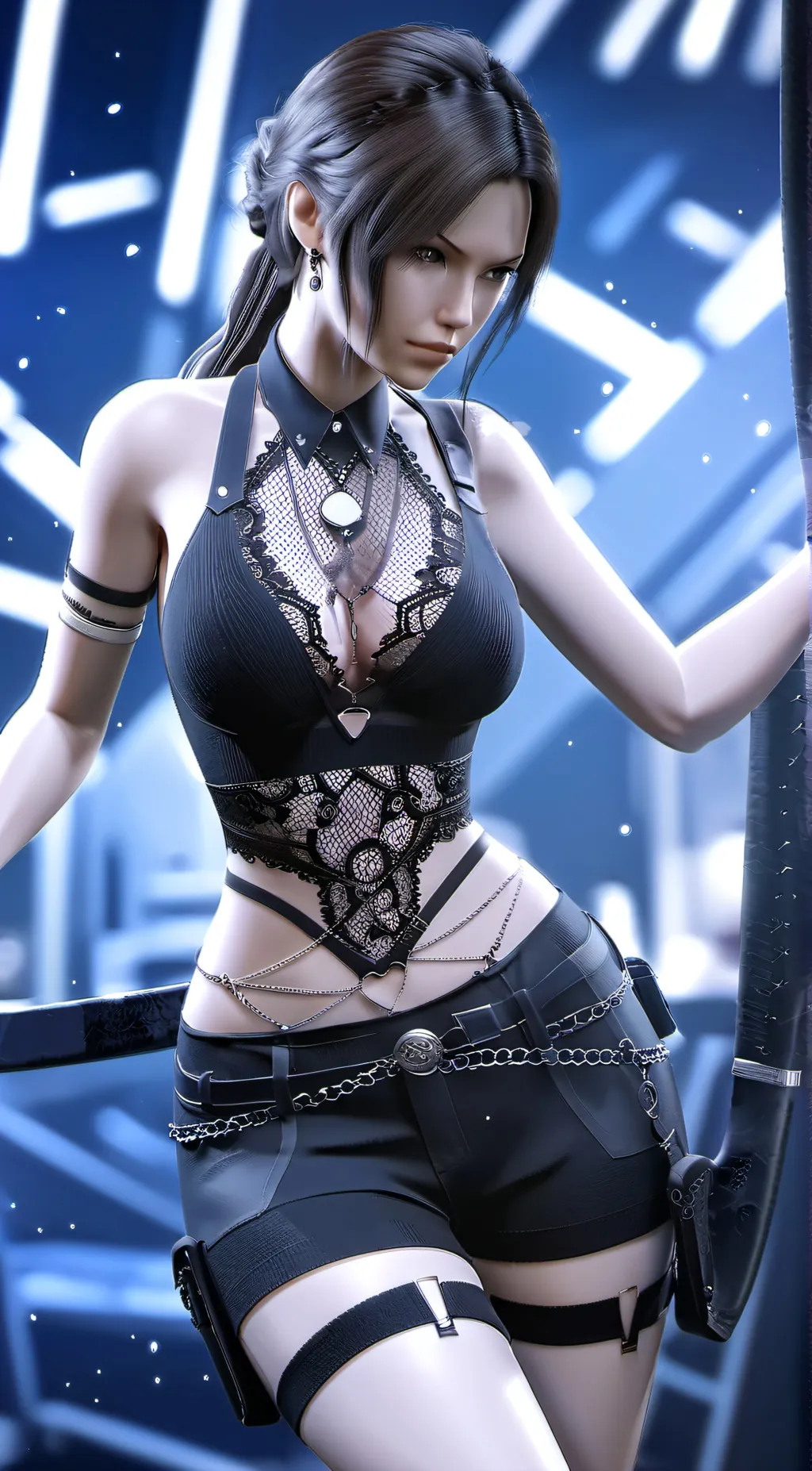 ai character: Lara Croft background
