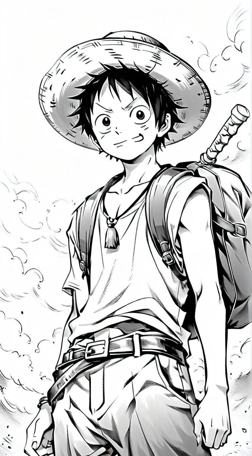 ai character: Luffy crew mermaid background