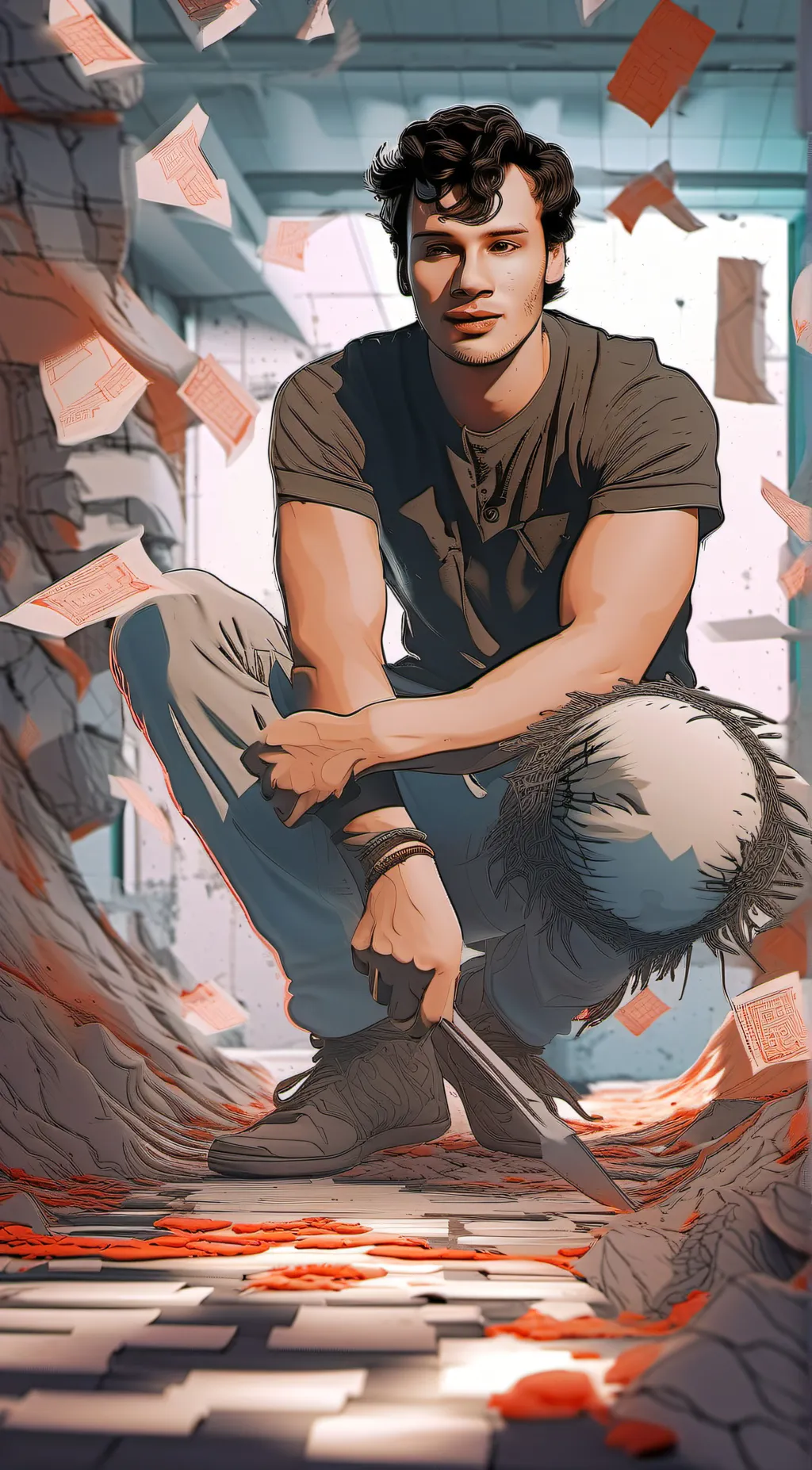 ai character: Mattheo Riddle. background