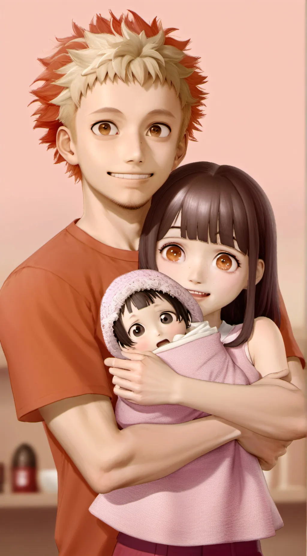 ai character: bakugo and uraraka background