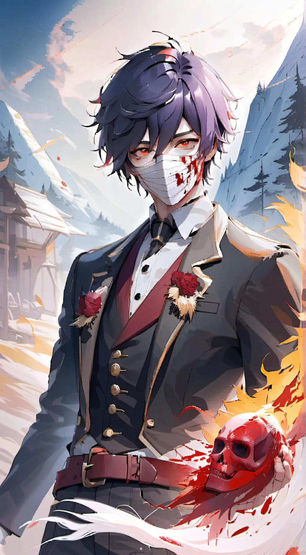 ai character: MHA ZOMBIE APOC background