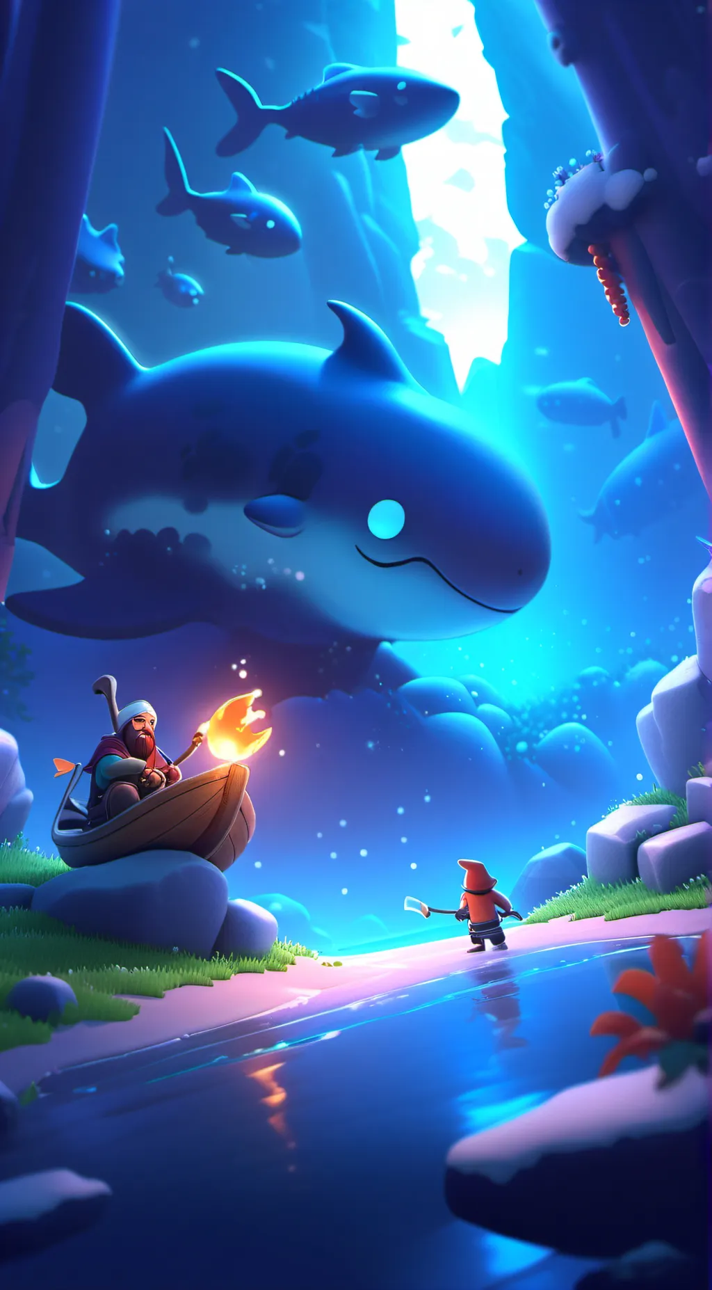 ai character: the deep sea background