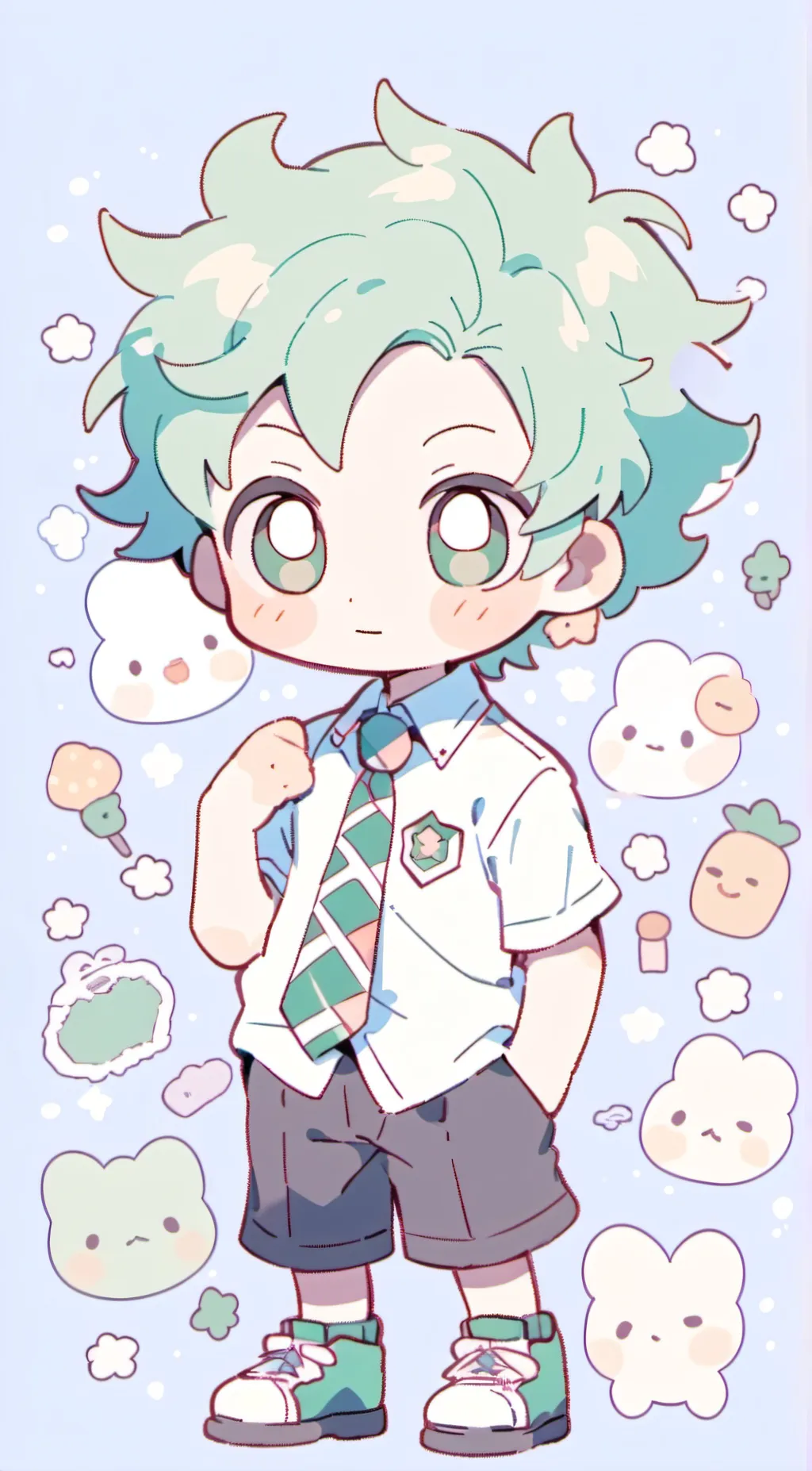 ai character: Deku background