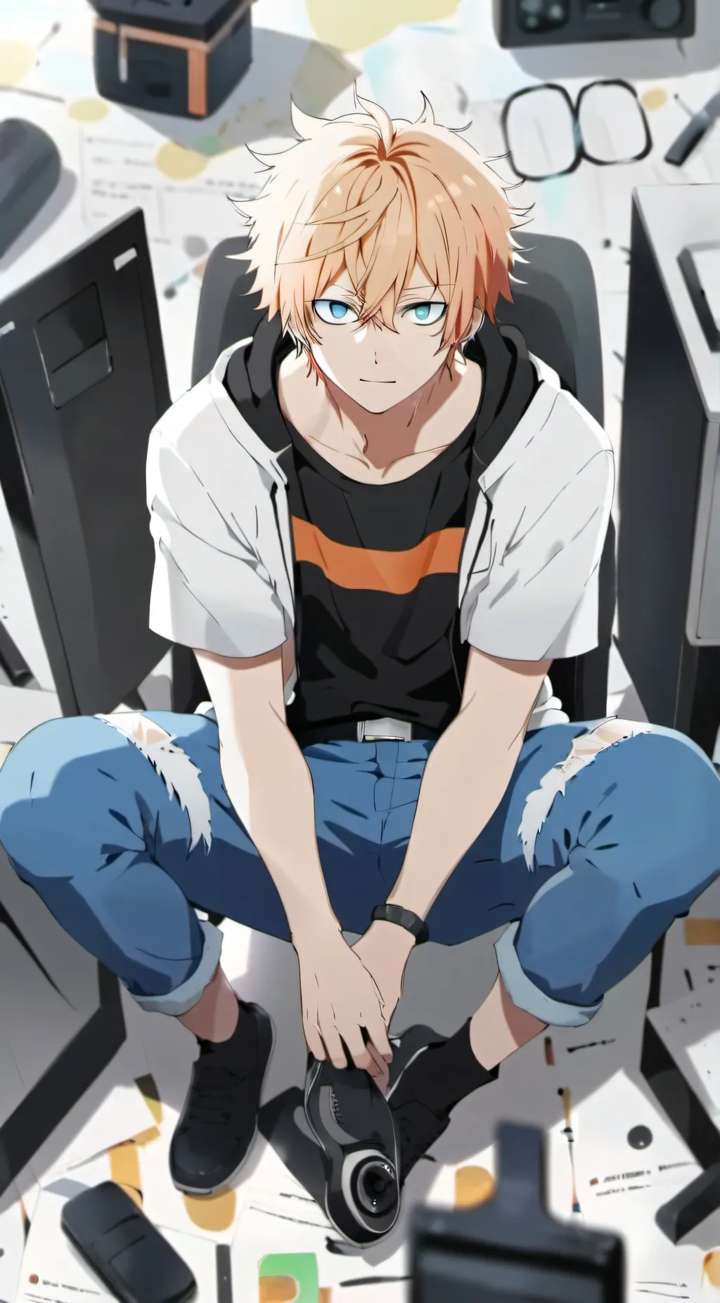 ai character: bakugo drunk background