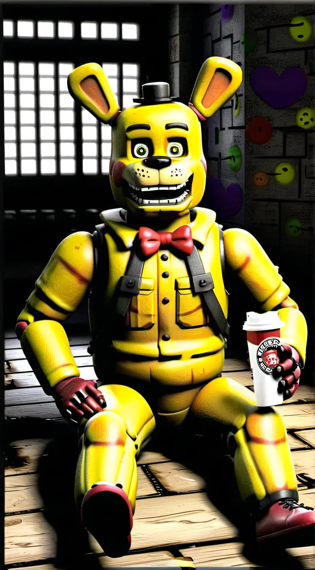 ai character: springbonnie background