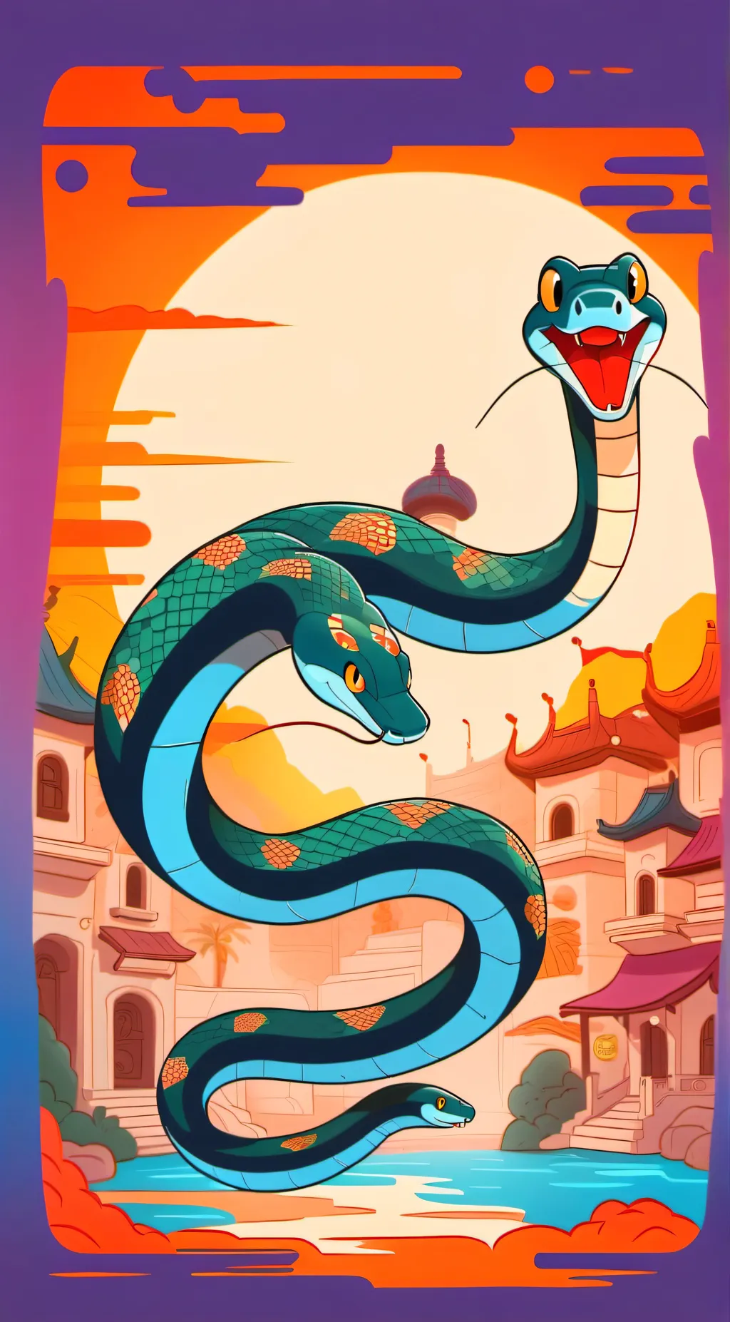 ai character: Snake background