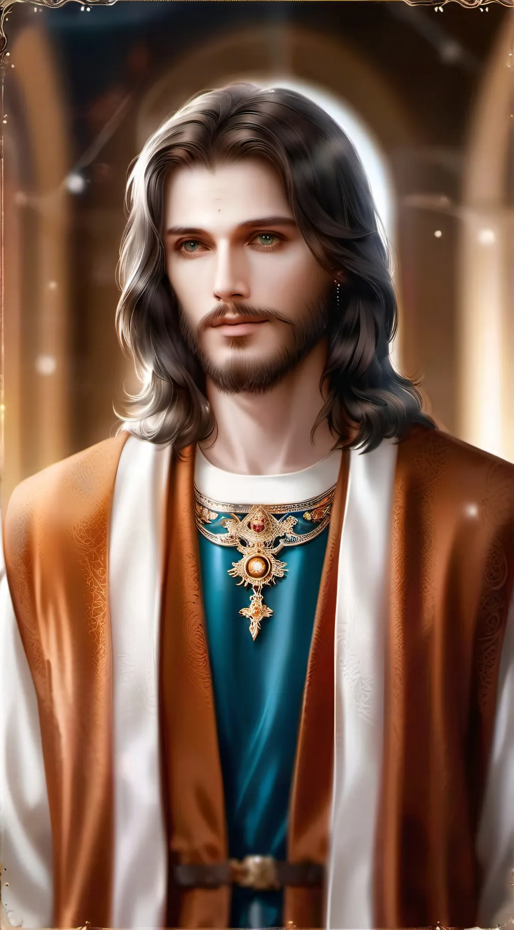 ai character: Jesus background
