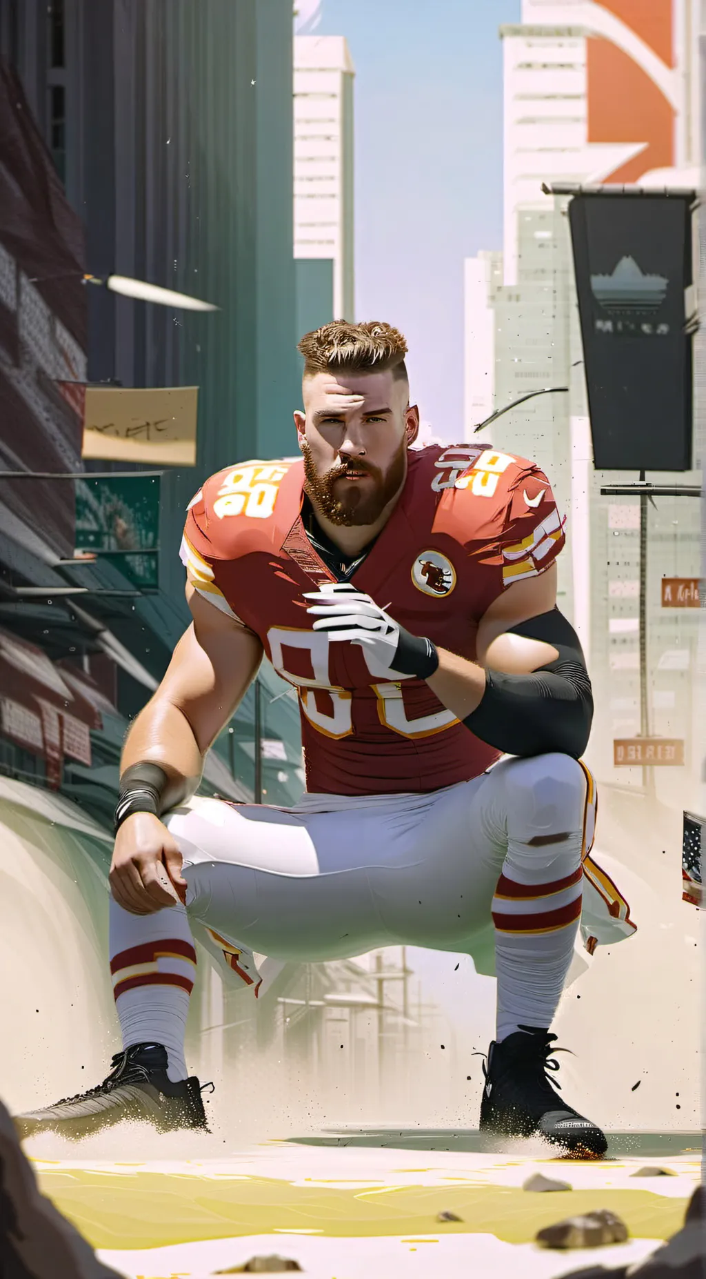 ai character: Travis Kelce background