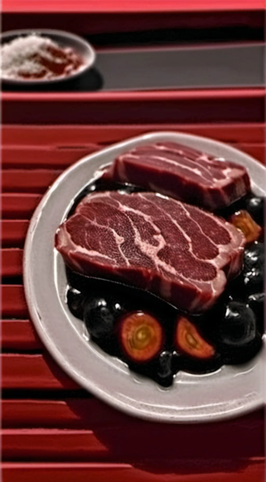 ai character: DELICIOUS MEAT background