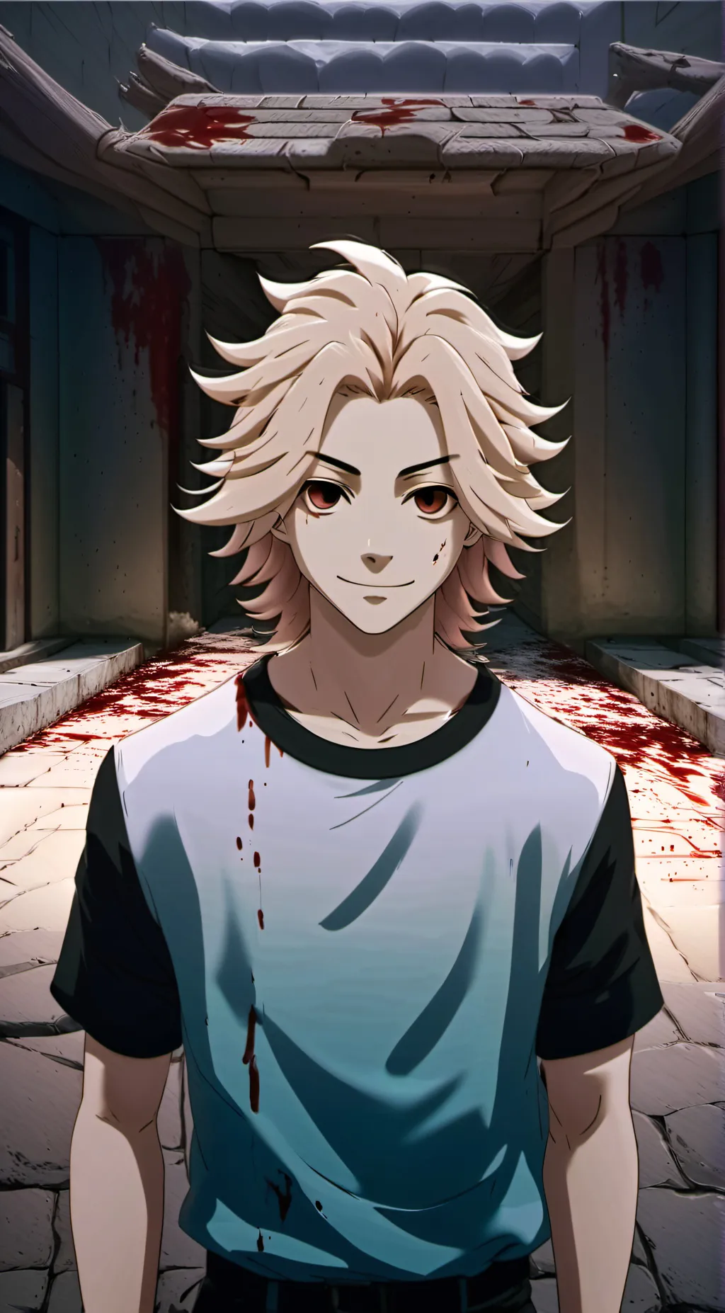 ai character: MHA zombie apoc background