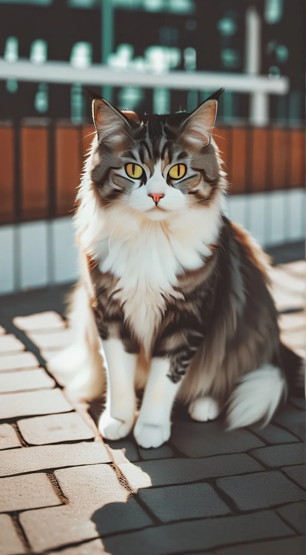 ai character: normal cat background