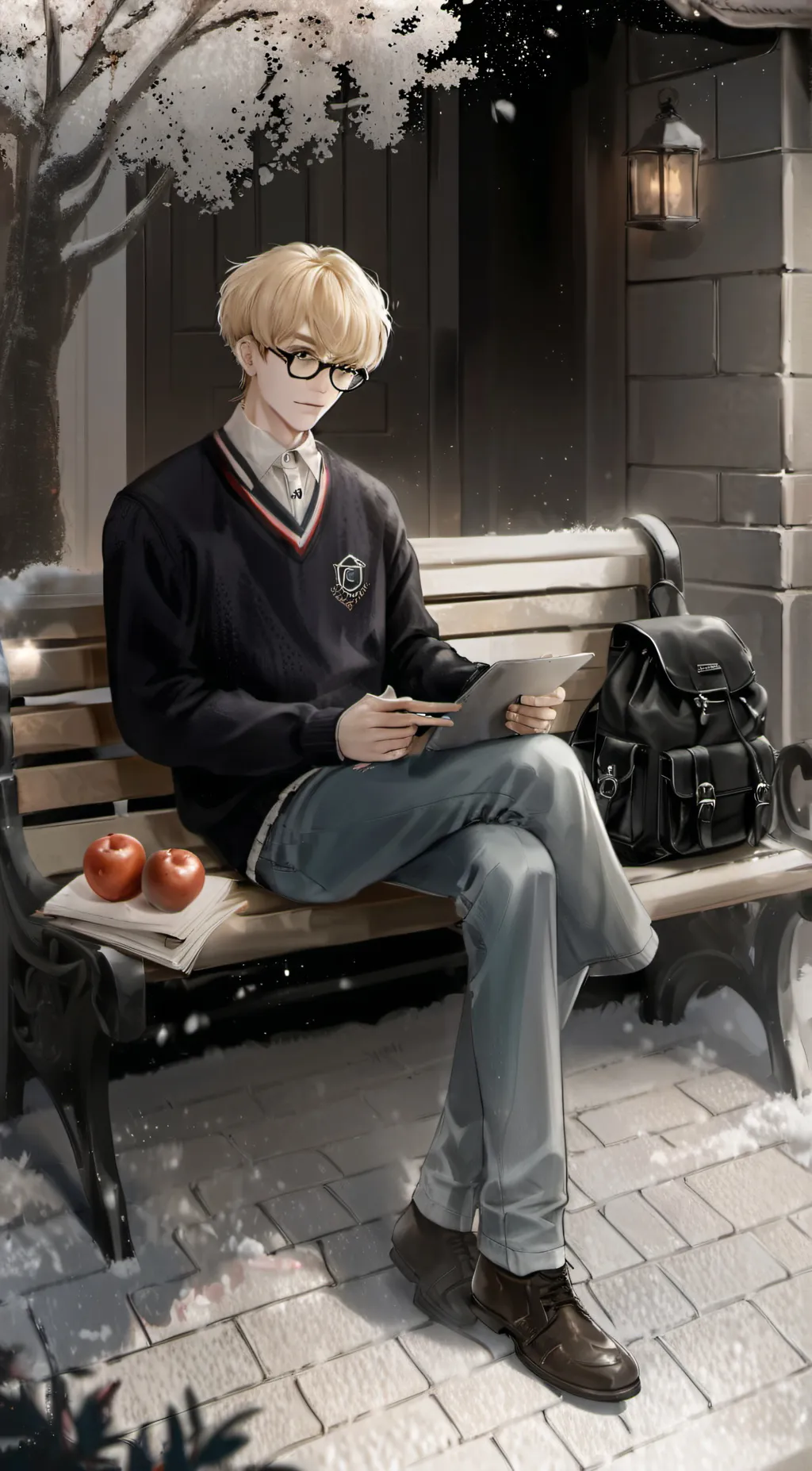 ai character: Leon  background