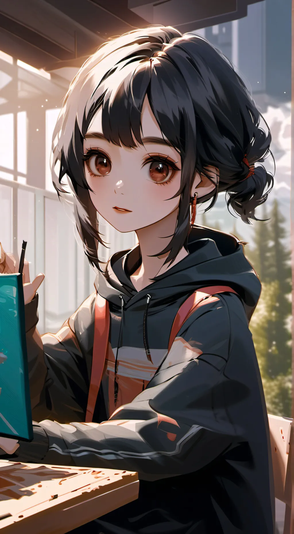 ai character: ash background