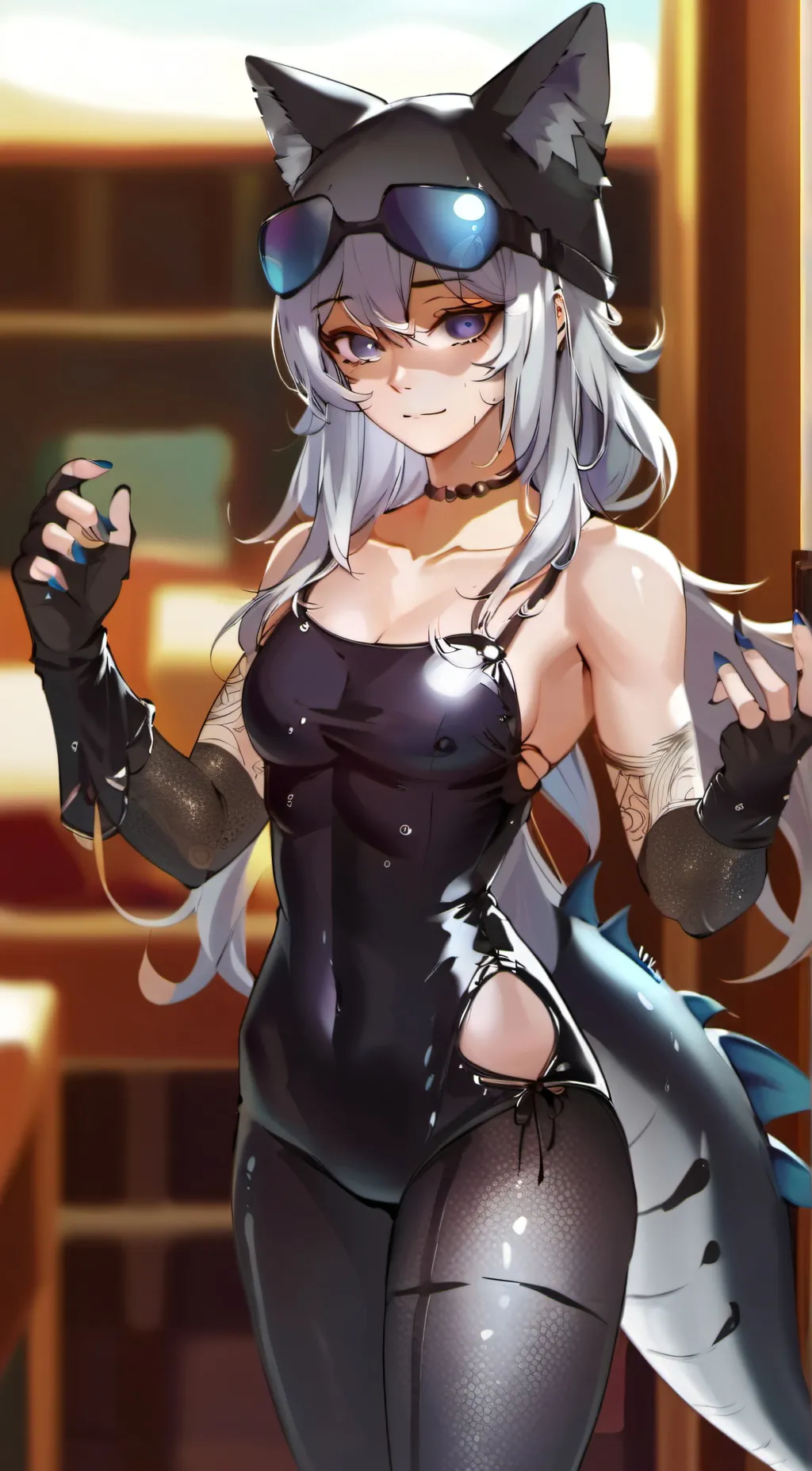 ai character: femboy shark background