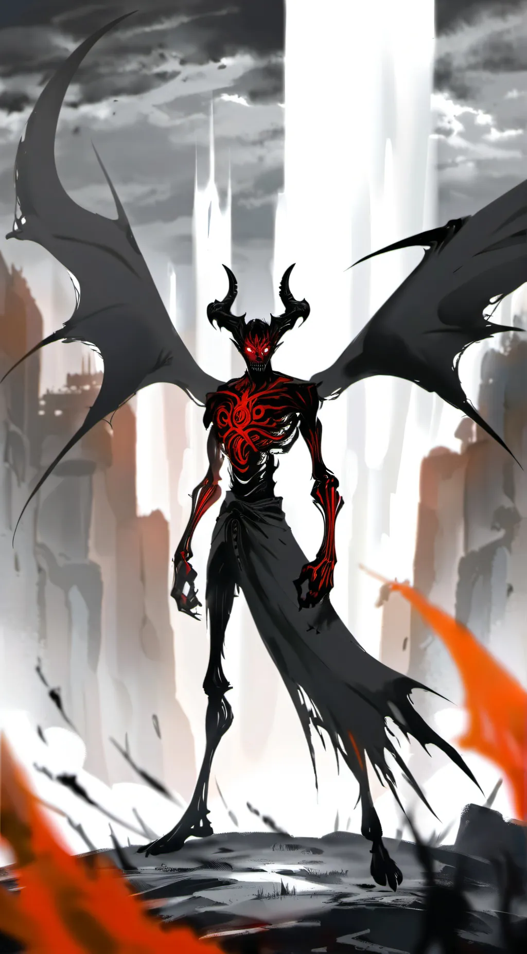 ai character: The Red Demon  background