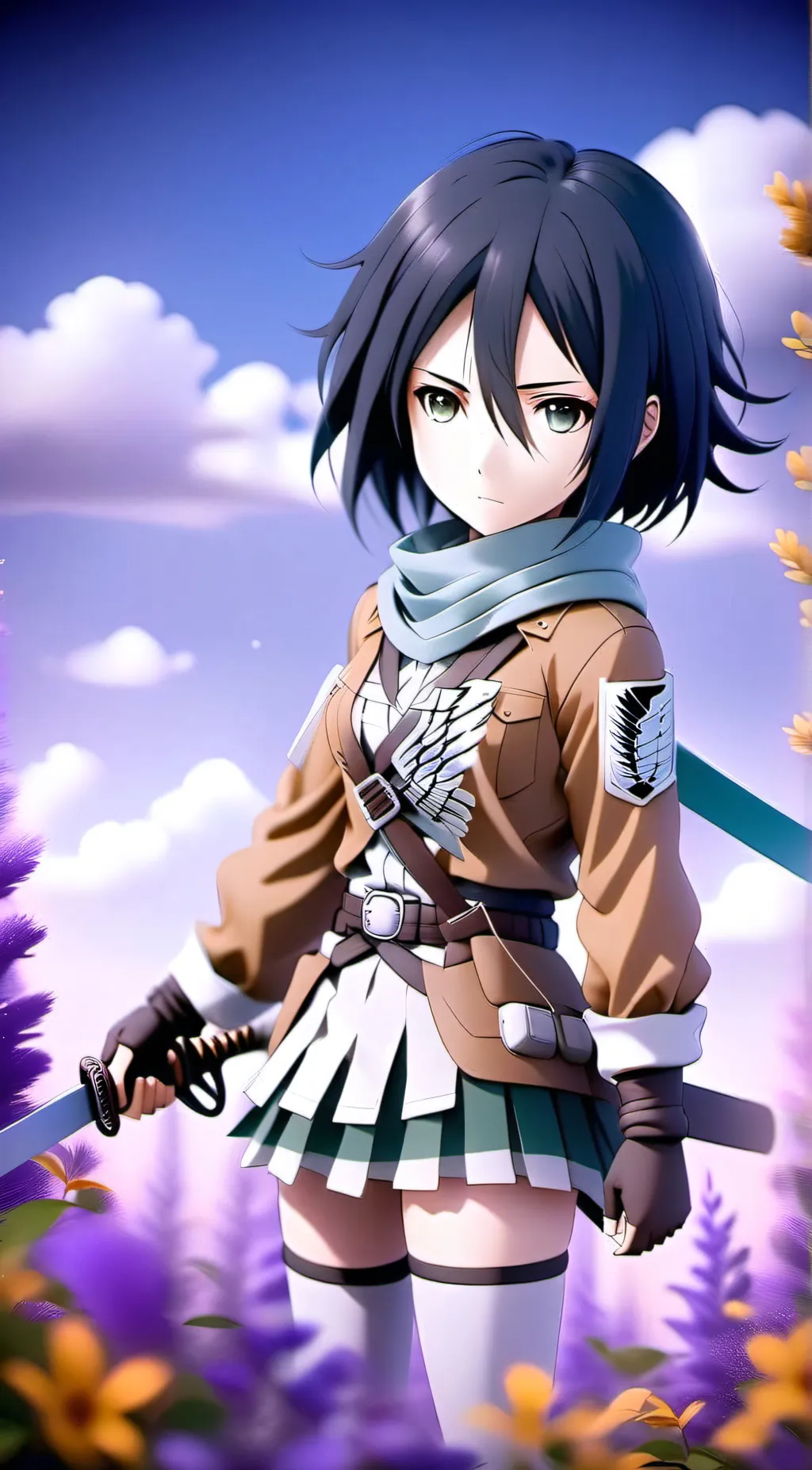 ai character: mikasa background