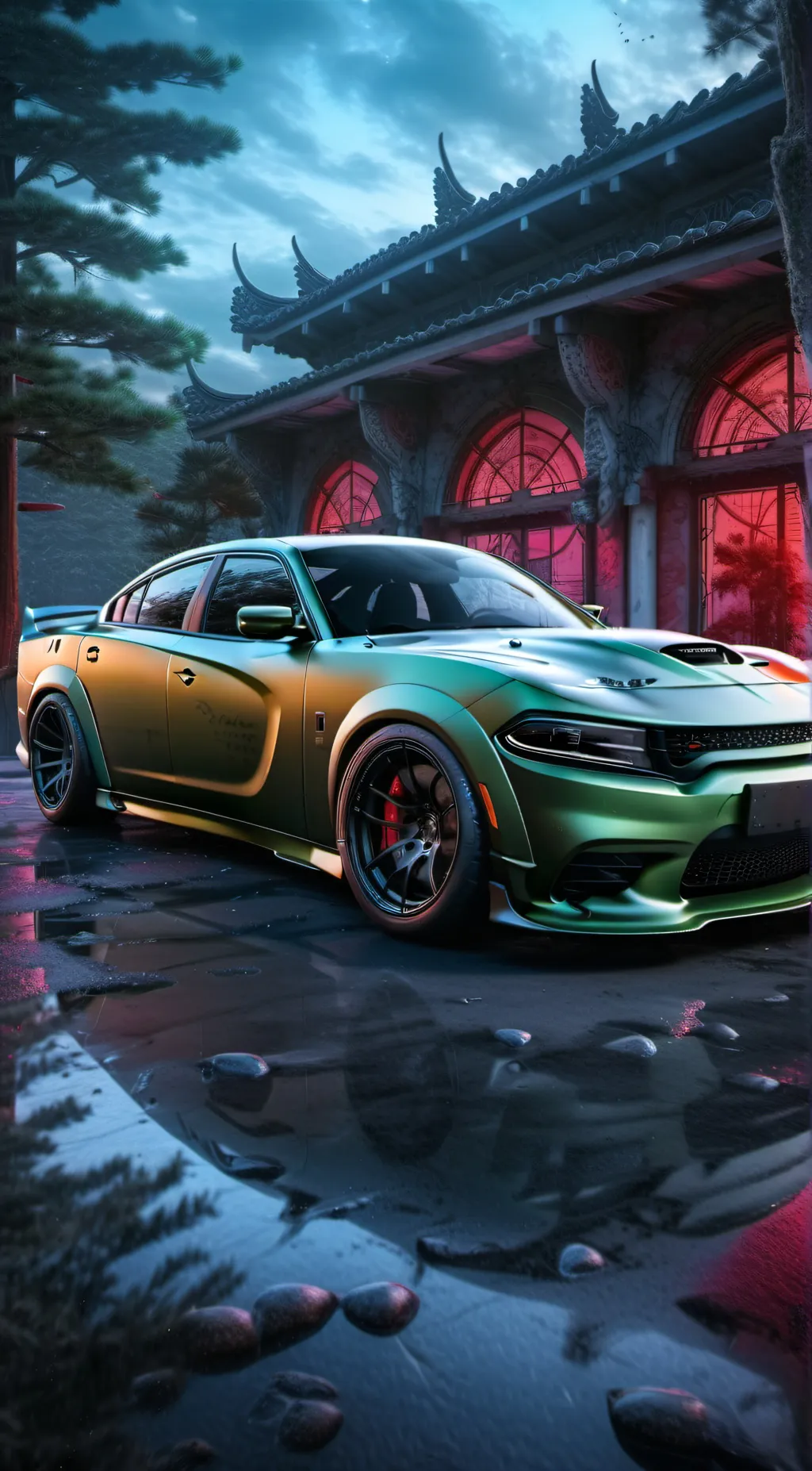 ai character: Charger SRT background