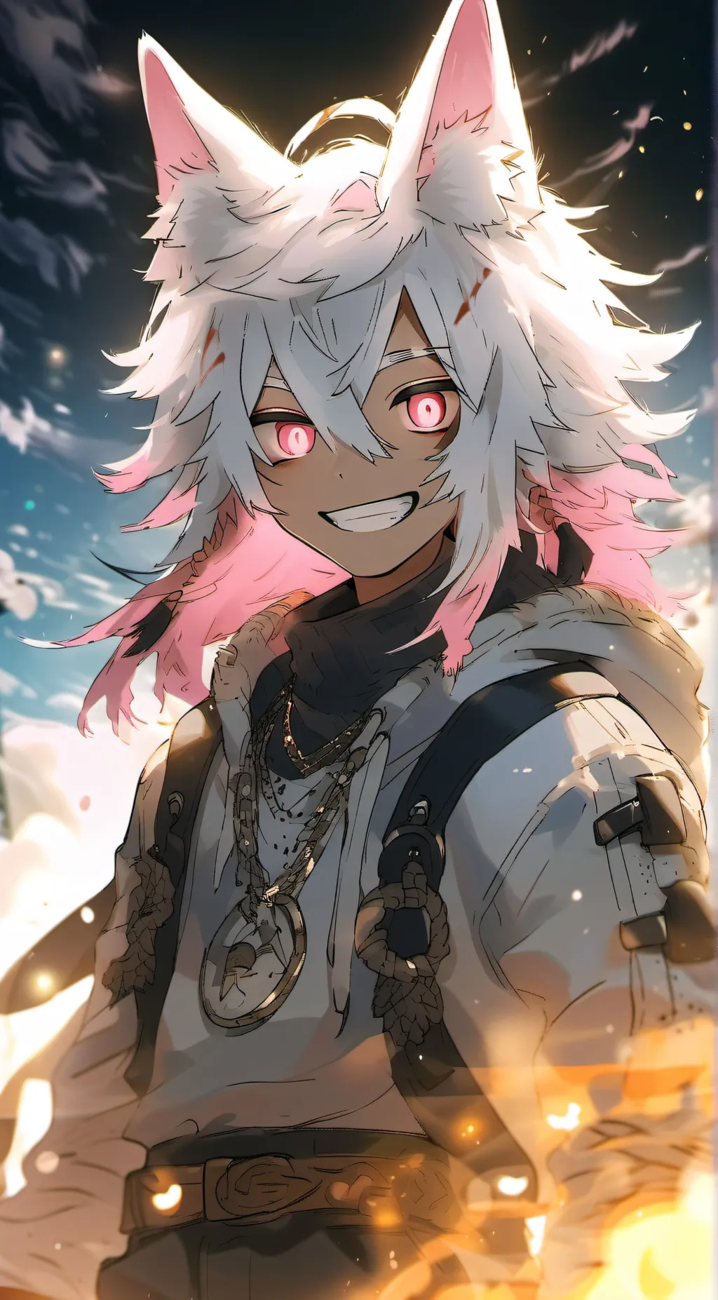 ai character: smiling critters  background