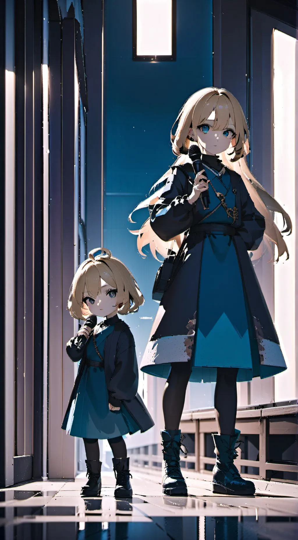 ai character: belle and Connie  background
