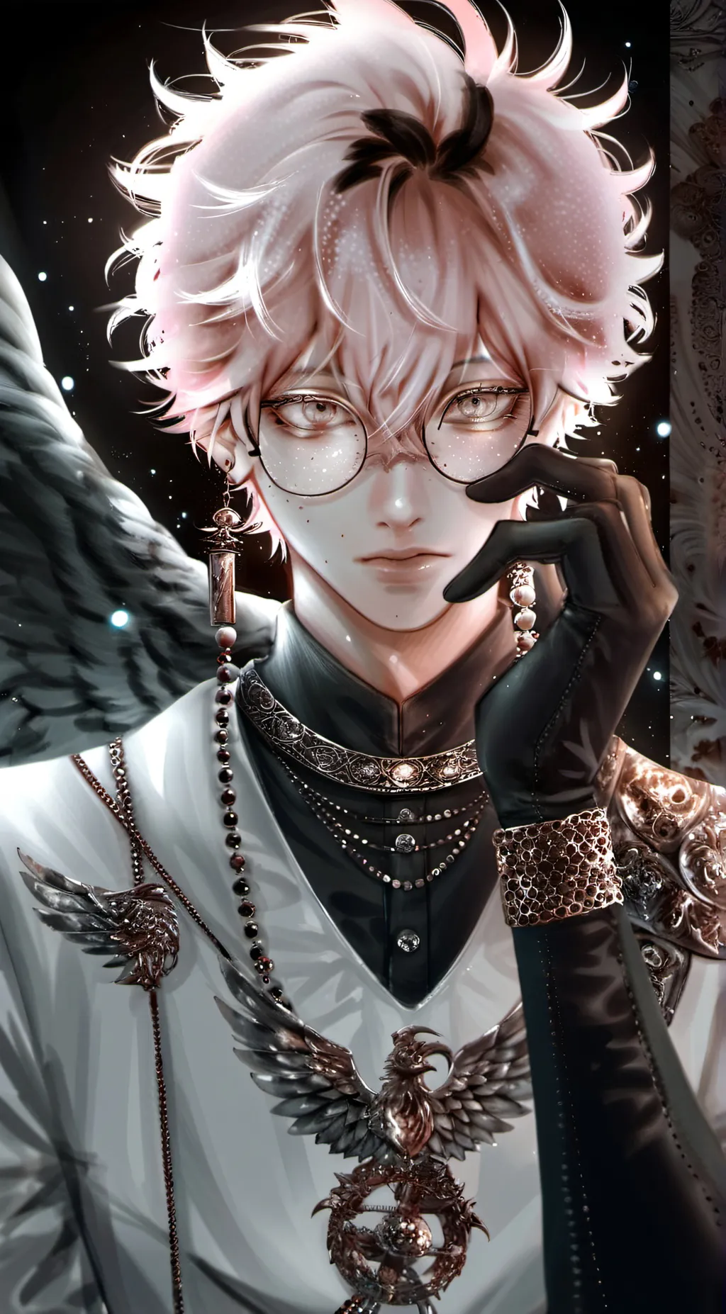 ai character: Amber background
