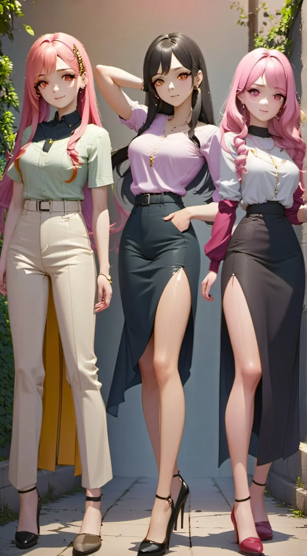 ai character: Mirei, Nokia,Rikku background