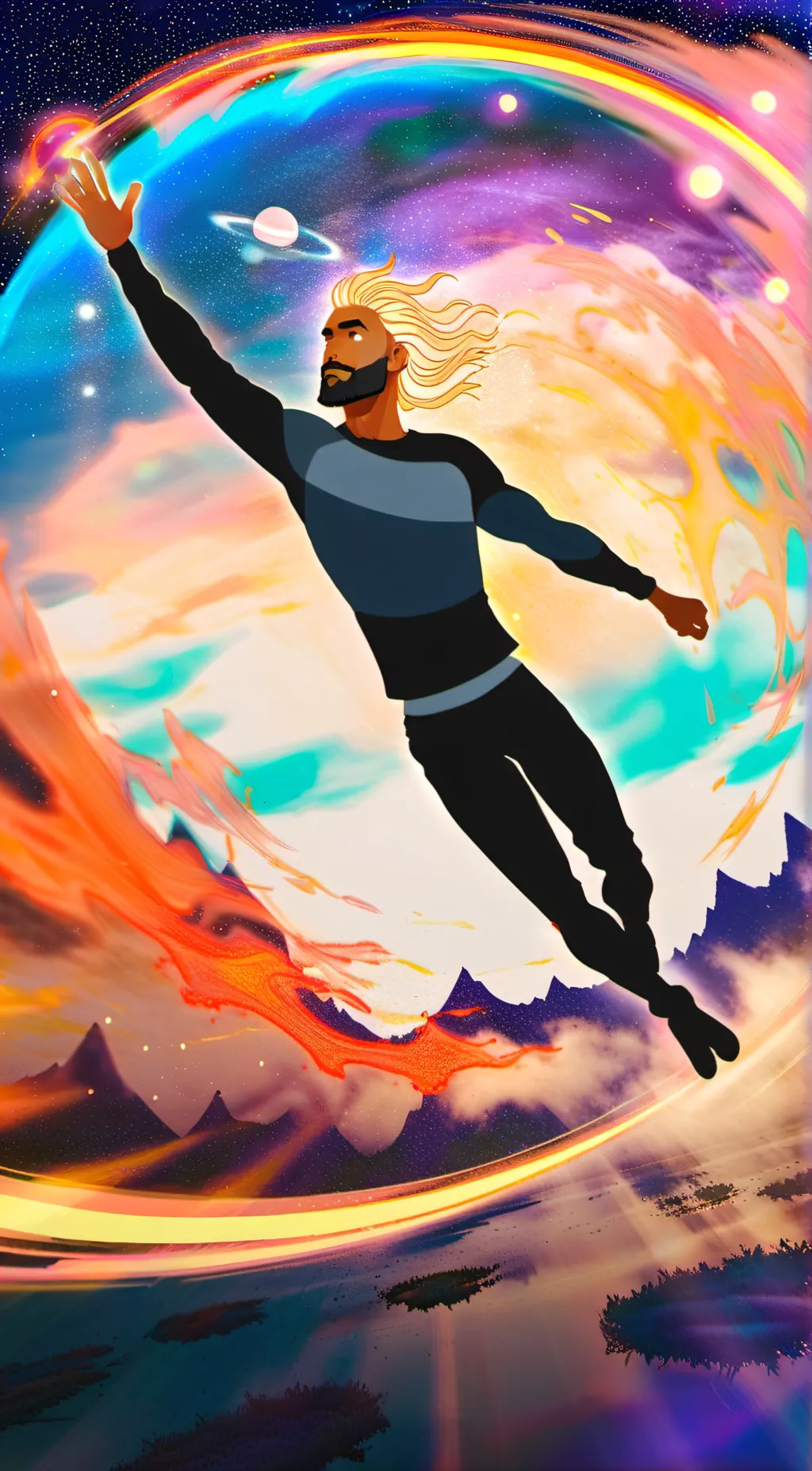 ai character: The eye universe  background