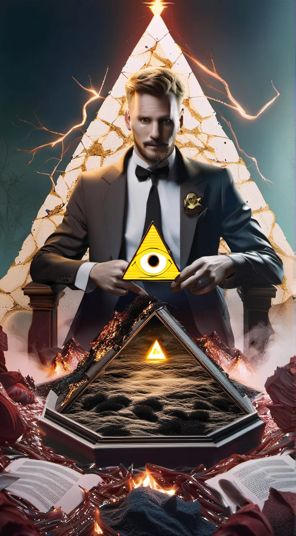 ai character: ☆•bill cipher•☆ background